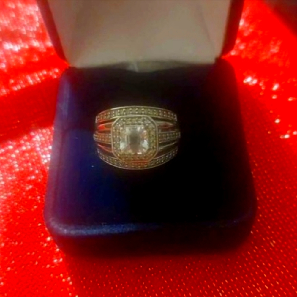 Sterling silver cocktail ring 6 6.5